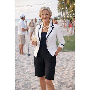 Chico's Bermuda Shorts 12" Inseam Black Women's size 0 (4)